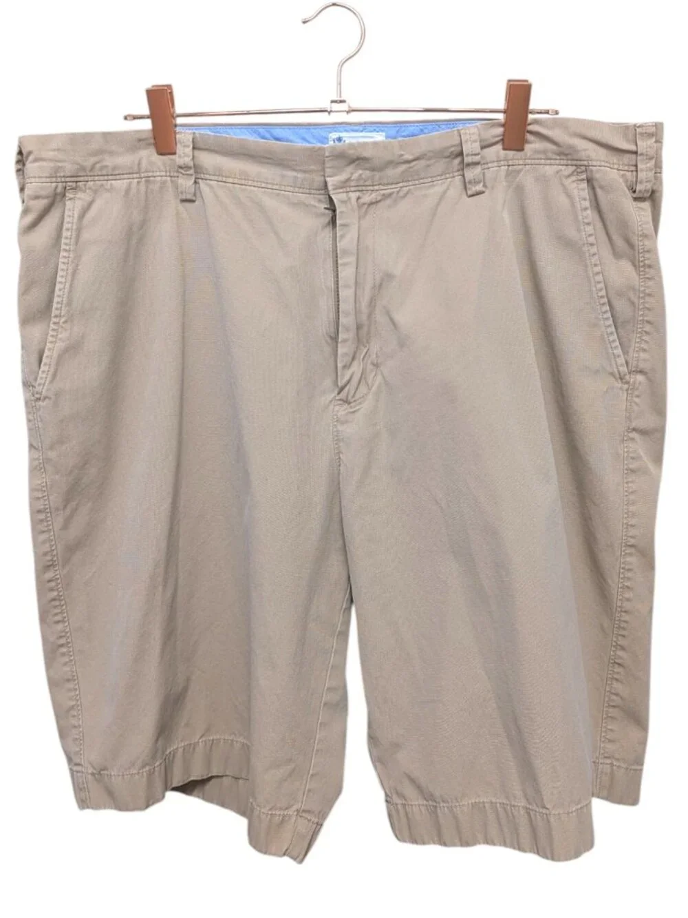 J.Crew 10 Inch Inseam Shorts 38 Khaki Tan Chino Flat Front 100% Cotton Sz 38